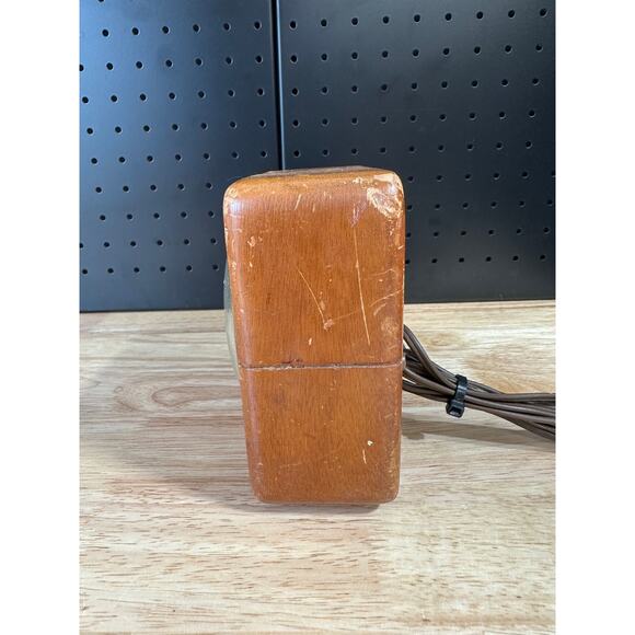 Vintage 1947 General Electric Wood Alarm Clock Model 7H140 Square 5" WORKS! - Picture 4 of 6